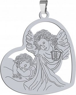 Radziszewska Jewellery Zawieszka Srebrna Anioł Stróż 925 Prezent Święta GRAWER GRATIS