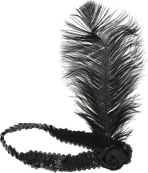 GoDan Opaska z piórem retro czarna