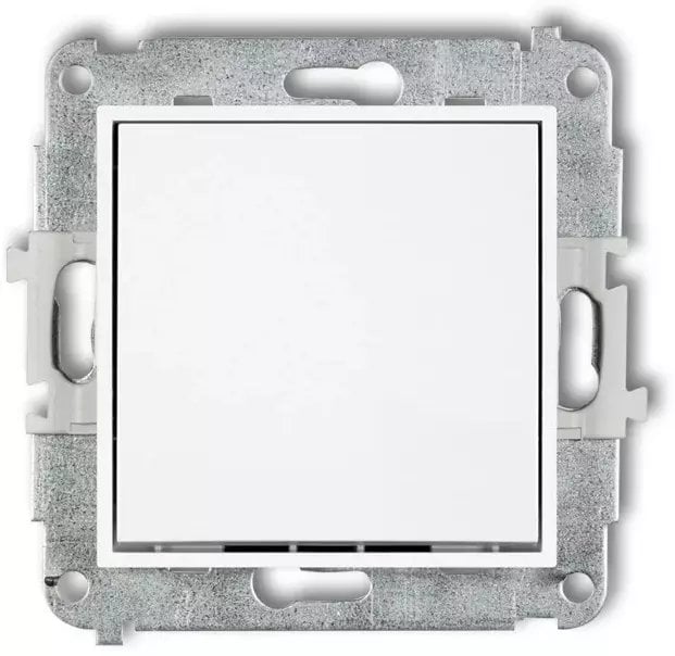 Karlik Mechanizm włącznika schodowego (jeden przycisk bez piktogramu) matowy biały 25IWP-3.1