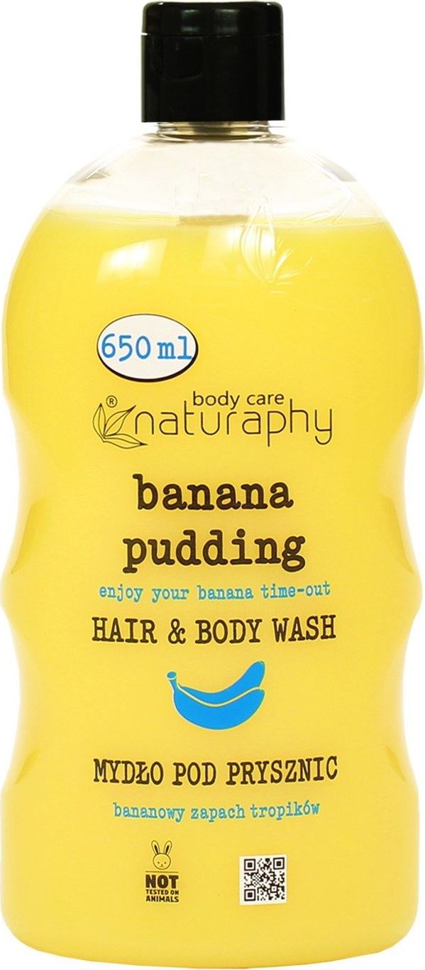 BluxCosmetics Banana Pudding mydło pod prysznic Bananowy Zapach Tropików 650 ml