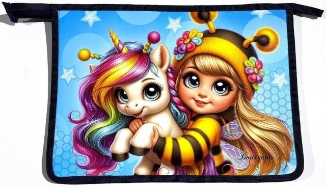 Fresh Teczka-torba A4+ zapinana na zamek Jednorożec