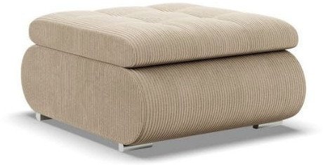 Pufa otwierana, schowek, Bosco, sztruks, 70x88x42 cm, beżowa