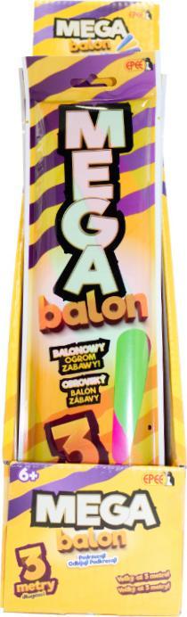 Epee MegaBalon 3 metrowy duży balon różowe paski