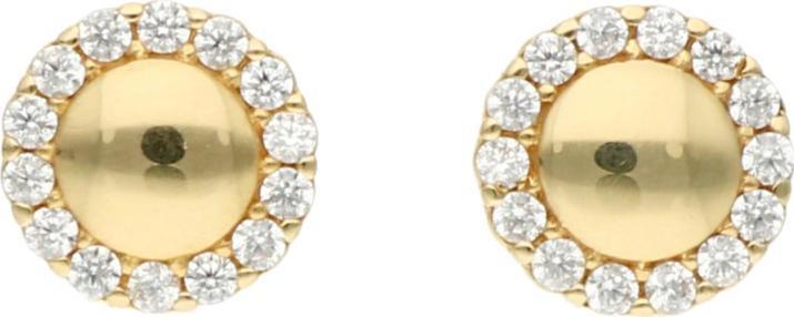 Rosanto Złote okrągłe kolczyki pastylki na sztyft 585 14k