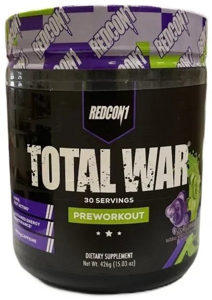 Redcon1 - Odżywka Przedtreningowa, Total War, Sour Gummy Bear, Proszek, 426g