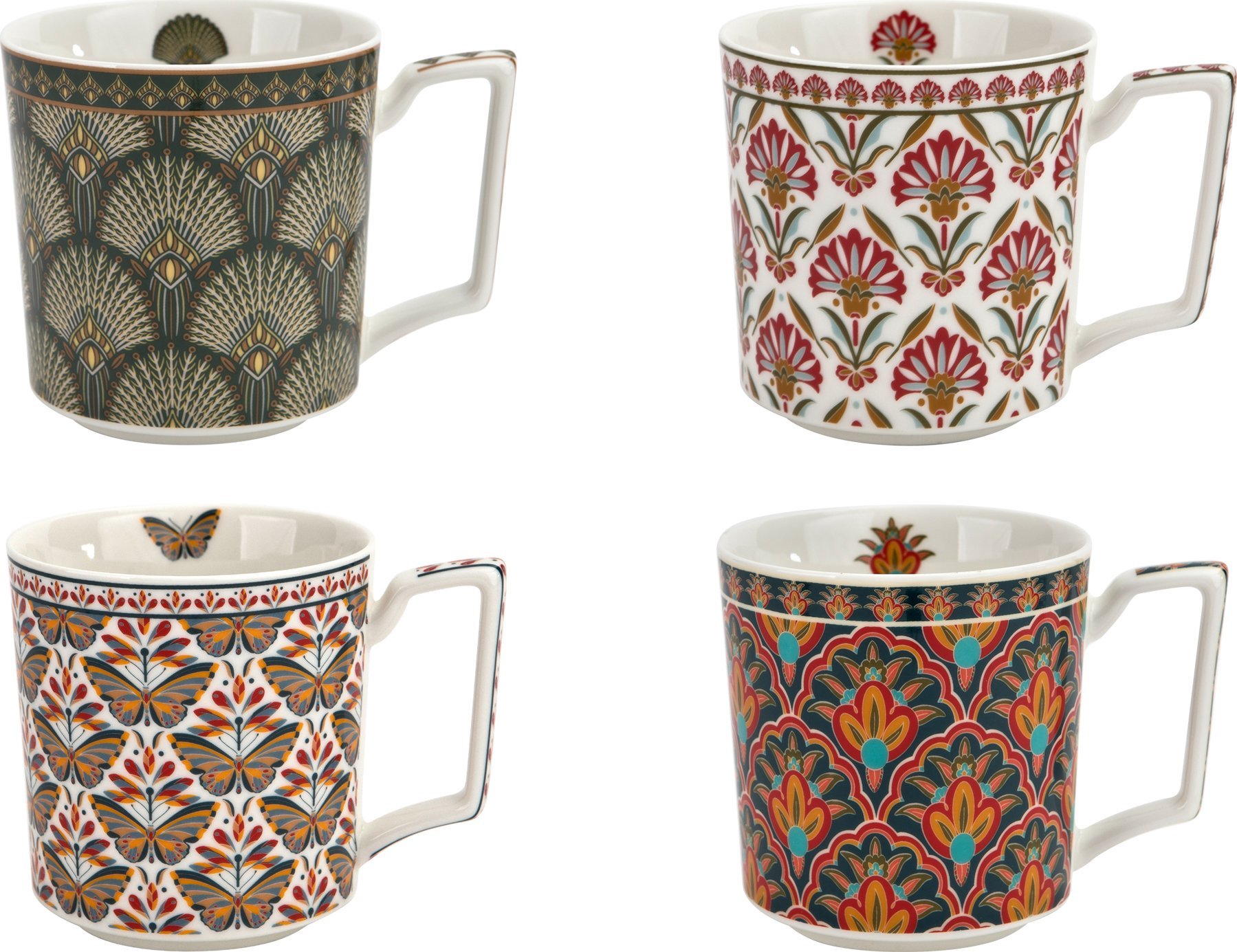 DUO Komplet 4 kubków GEOMETRIC