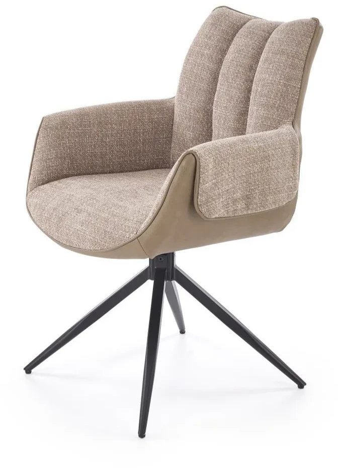 Krzesło tapicerowane K579 brązowe obracane HALMAR