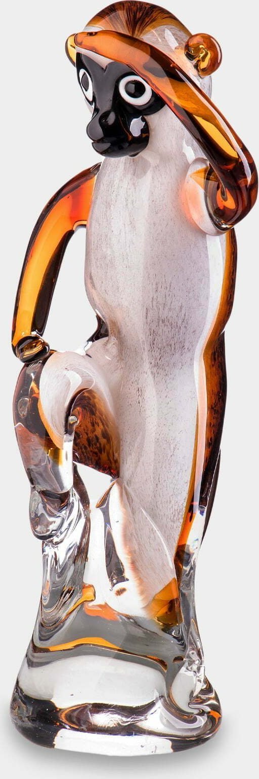 rzezbyzbrazu Duża Figura Szklana w Stylu Murano Małpa