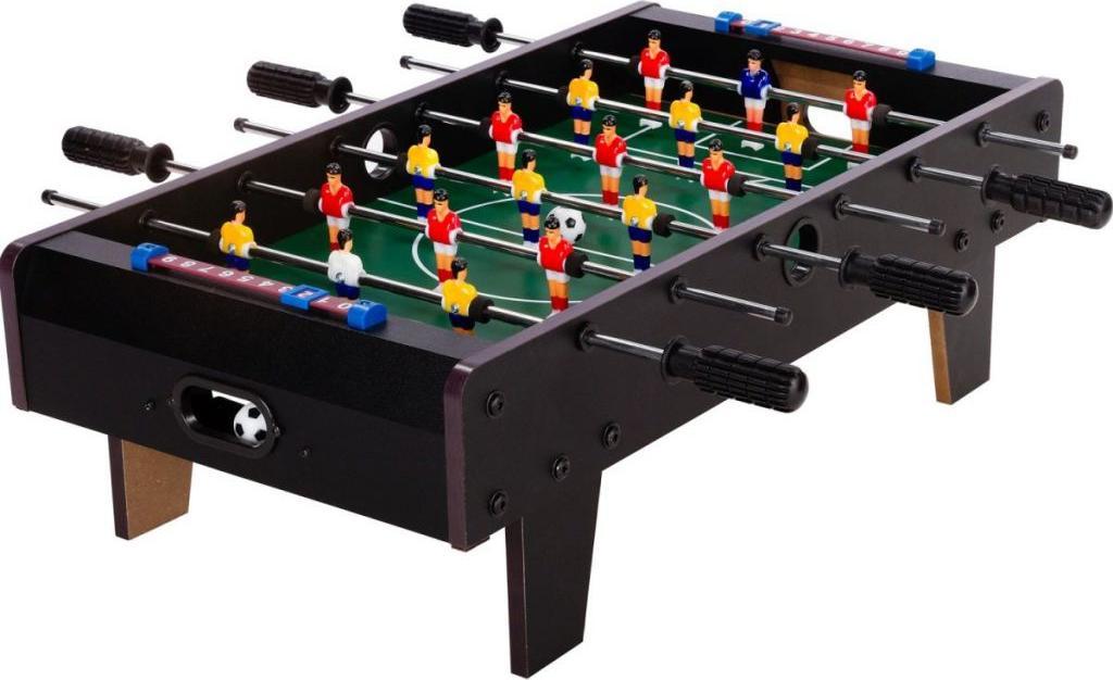 GamesPlanet Mini piłkarzyki stołowe z nożami 70 x 37 x 25 cm - czarne