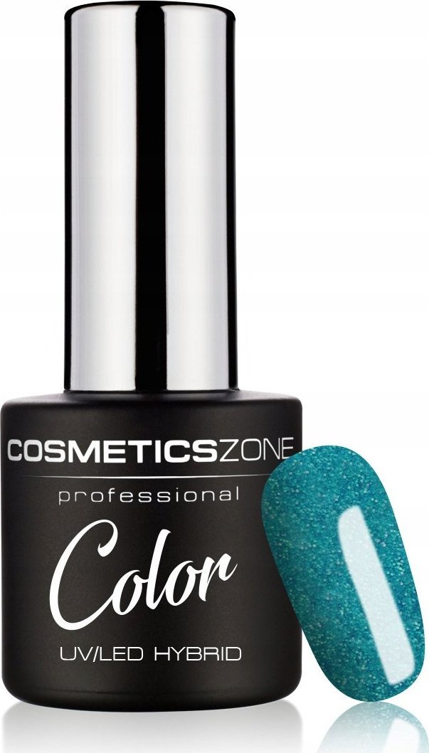 Cosmetics Zone Lakier hybrydowy brokatowy turkusowy flash effect 7ml - My Precious! 904