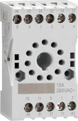 Lovato Electric Gniazdo 11 pinowe do przekaźników przemysłowych 3 C/O, bez obejmy sprężynowej, zaciski śrubowe