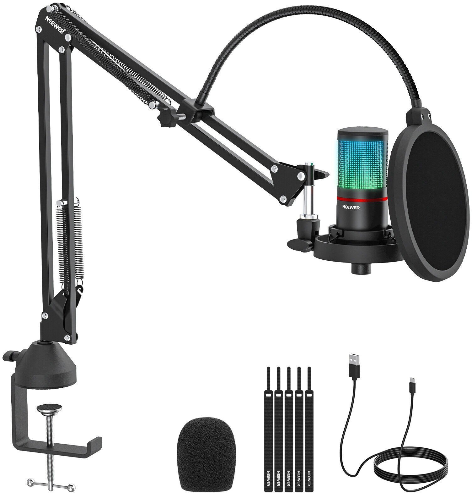 Mikrofon Neewer RGB USB MICROPHONE 4 in 1 SET 21000043