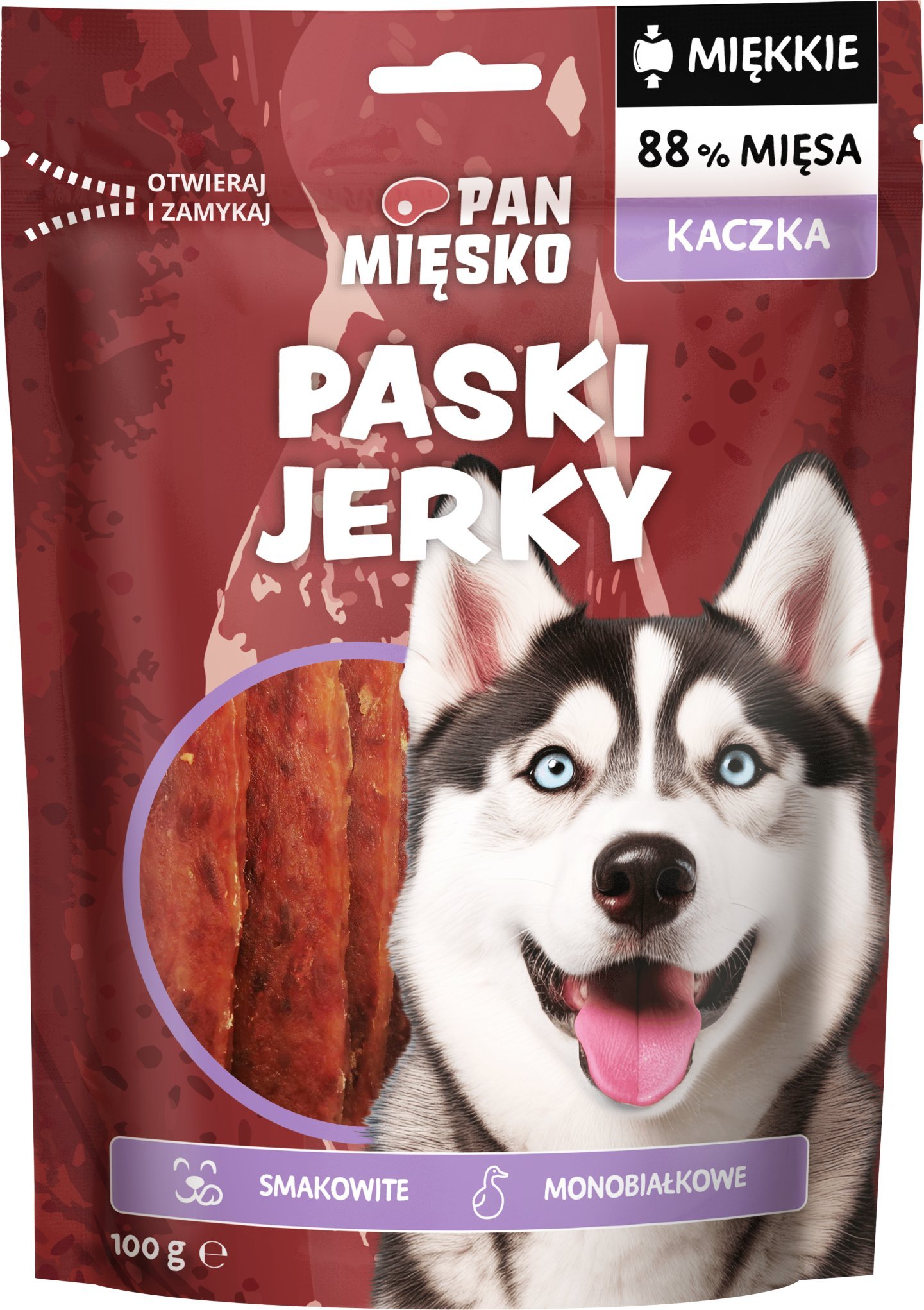Przysmak dla psa Paski Jerky Kaczka (dorosły) 100g