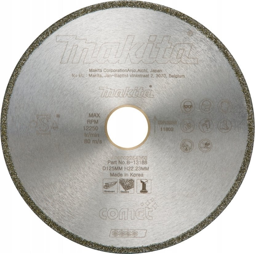 Makita MAKITA DIAMOND BLADE 125x22.23mm FULL (WET) MARBLE