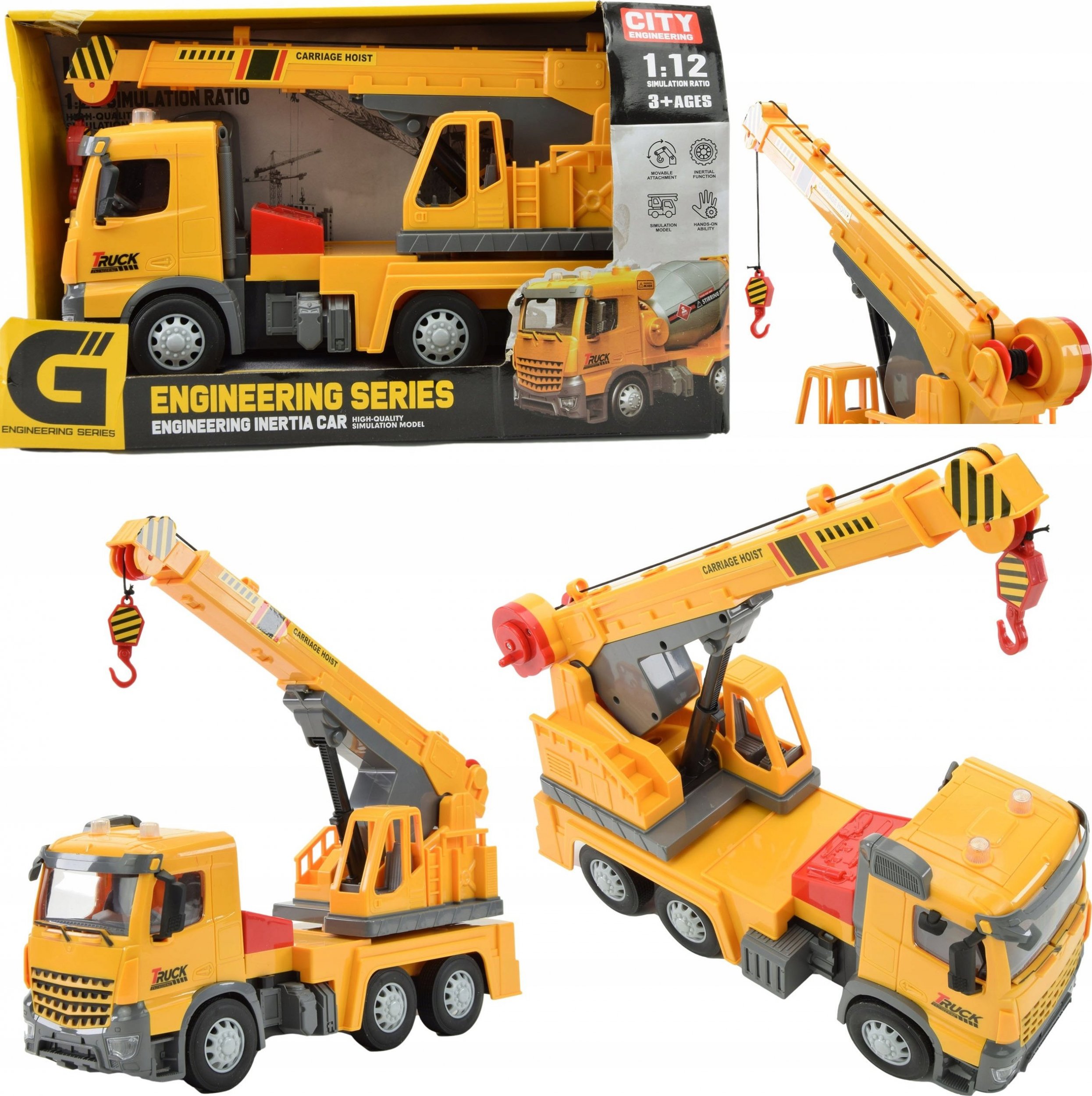 Skleplolki DUŻA CIĘŻARÓWKA DŹWIG AUTO SAMOCHÓD ZABAWKA