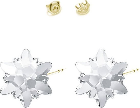 Radziszewska Jewellery Kolczyki Pozłacane Płatki Śniegu Boże Narodzenie