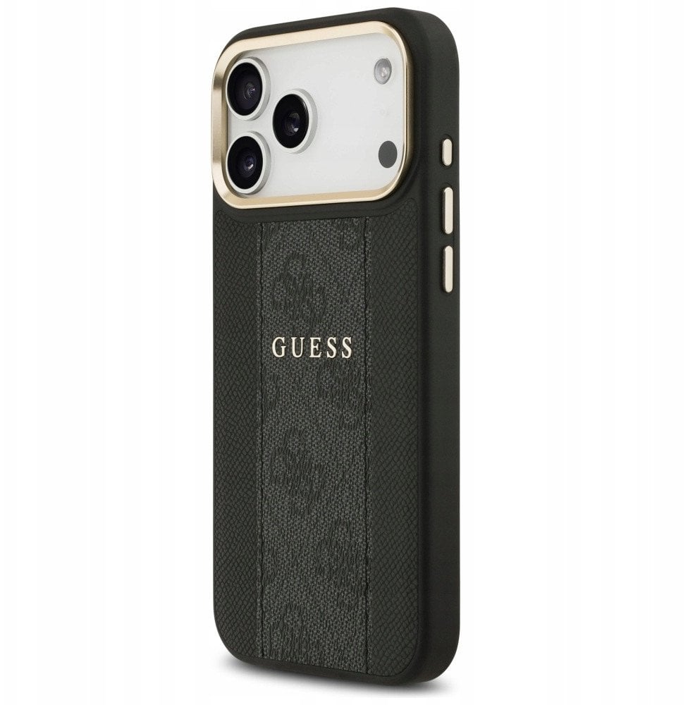 Guess Etui 4G Stripe MagSafe do iPhone 17 Pro Max czarny