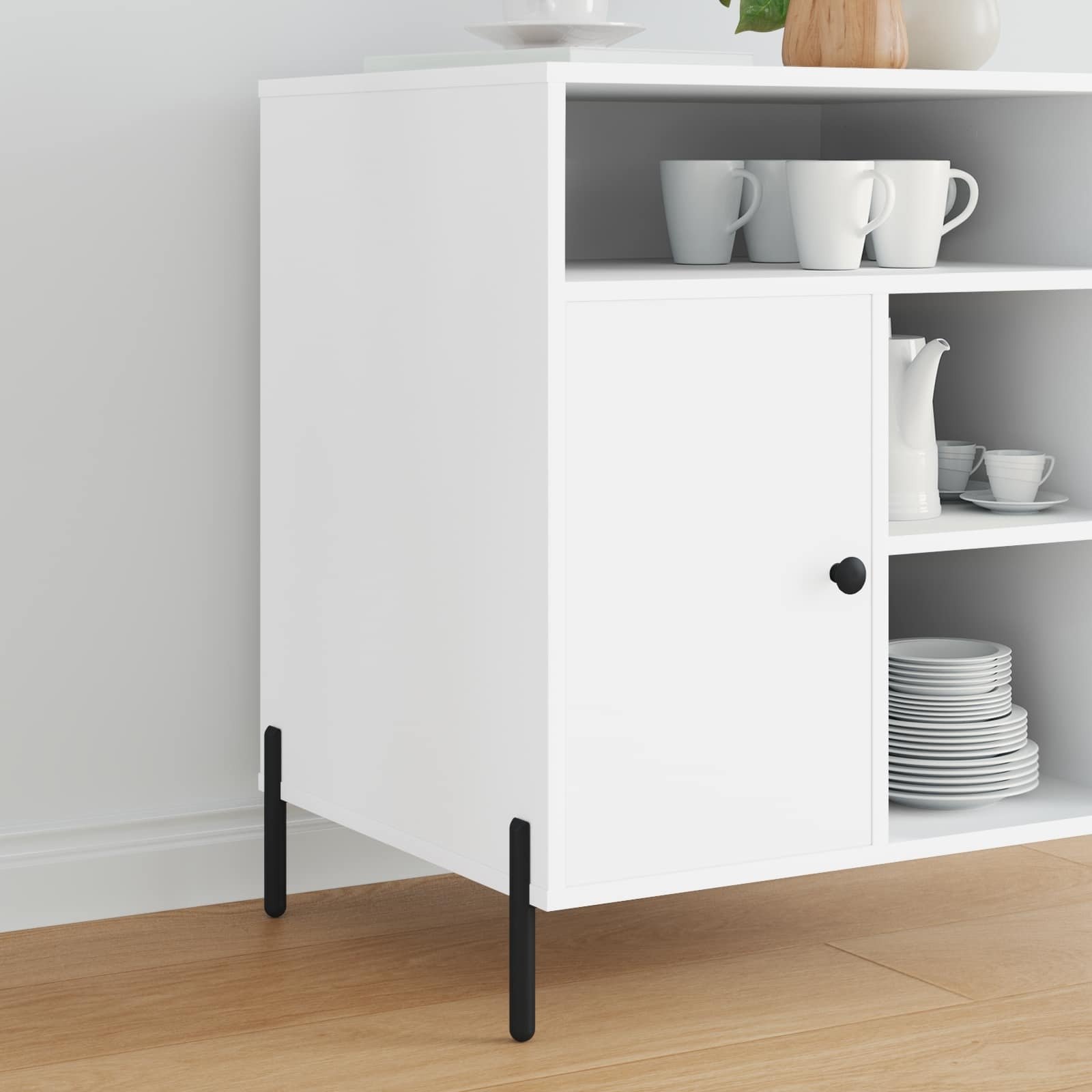 vidaXL Nóżki meblowe 12 pcs Czarny 0 Żelazo