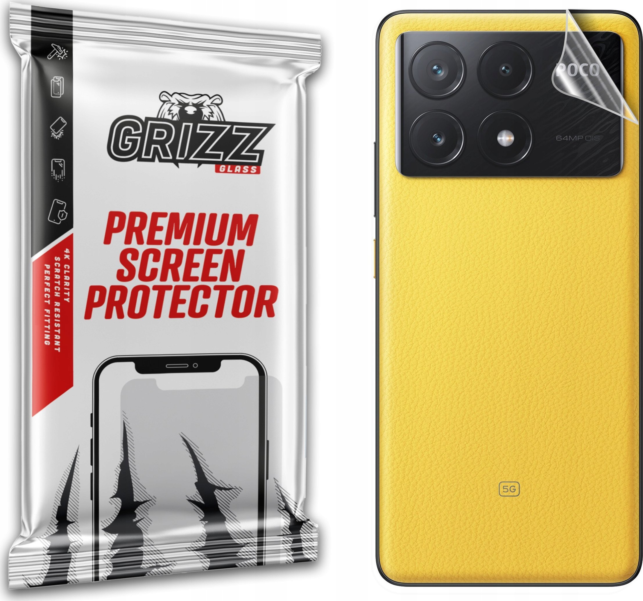 GrizzGlass Folia na tył GrizzGlass UltraSkin do Xiaomi Poco X6 Pro
