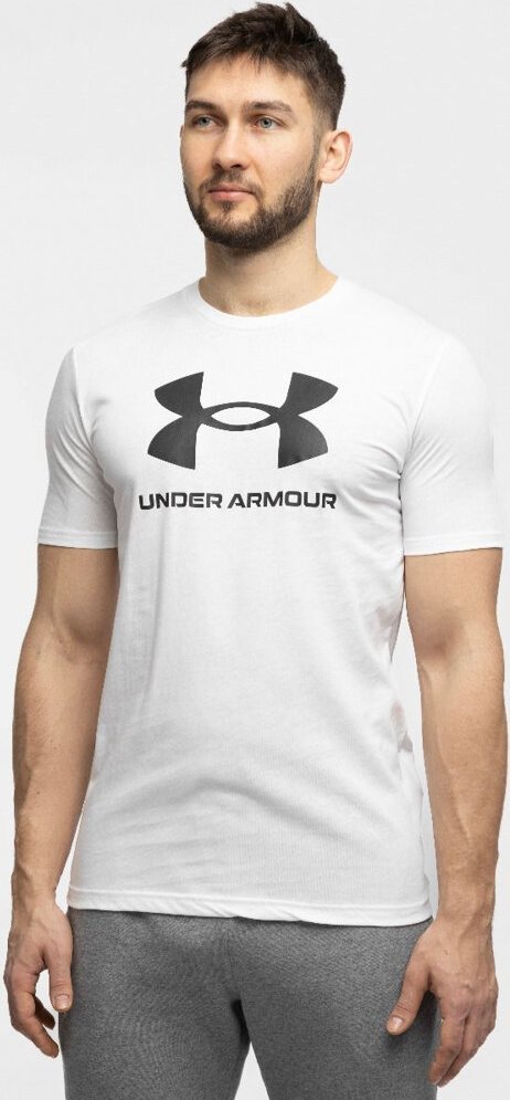 Under Armour Koszulka męska Under Armour Sportstyle Logo biała 1382911 100 S