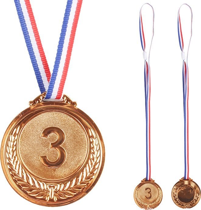 Brązowy Medal Pierwsze Miejsce Nagroda Trofeum Cynkowy 6,5cm
