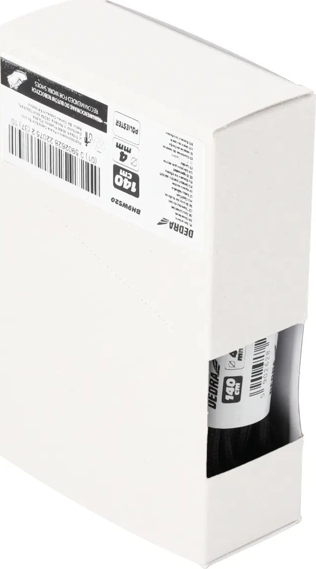 Dedra Sznurówki do butów 140cm, czarne