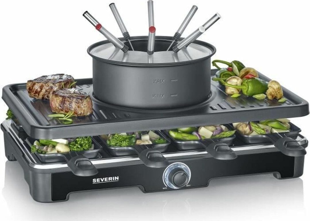 Grill elektryczny Severin Severin RG 2347 grill raclette 8 os. 1400 W Czarny