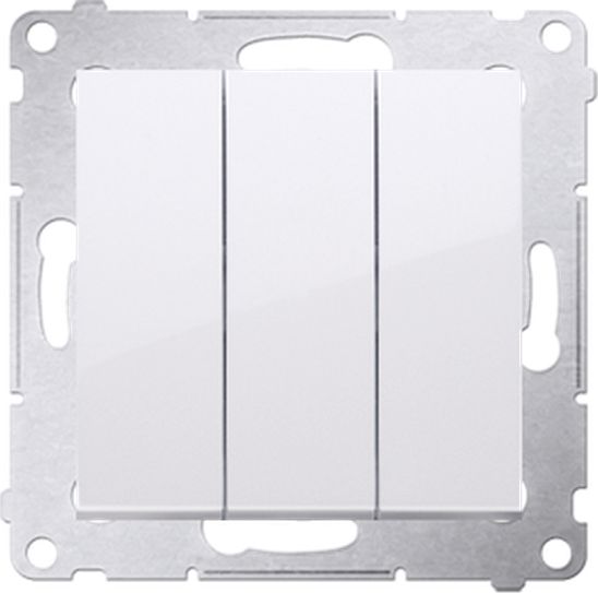 Kontakt-Simon Simon 54 Premium Przycisk potrójny (moduł) 10AX, 250V~, szybkozłącza biały DP31.01/11