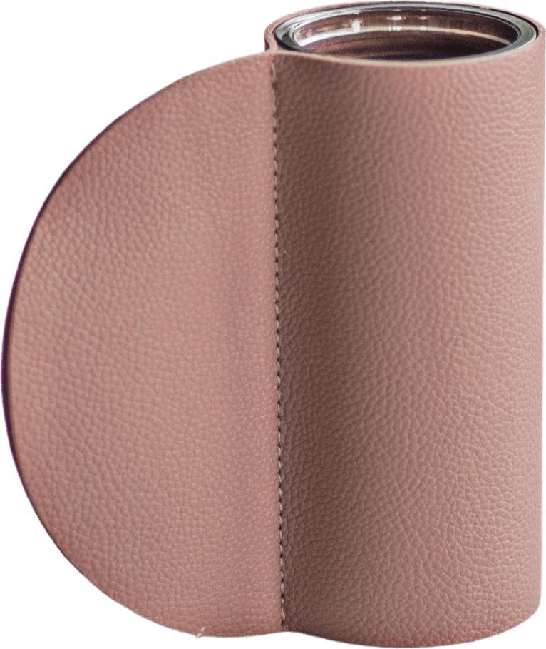 Tajemniczy ogród Wazonik w skórzanej brudny róż 14 cm