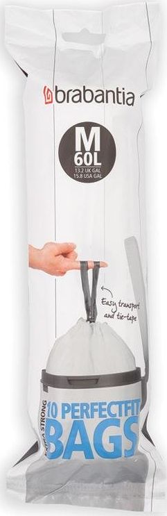 Brabantia Worki na śmieci rozmiar M 60L 10 szt 126901