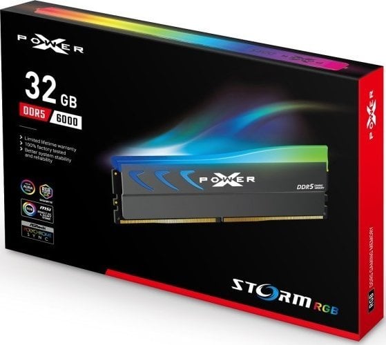 Silicon Power XPOWER Storm RGB Gaming DDR5 32GB (1x32GB) 6000MHz CL38