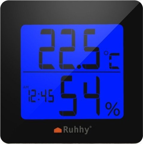 Stacja pogodowa Ruhhy Stacja Pogody 5w1 z Zegarem i Budzikiem