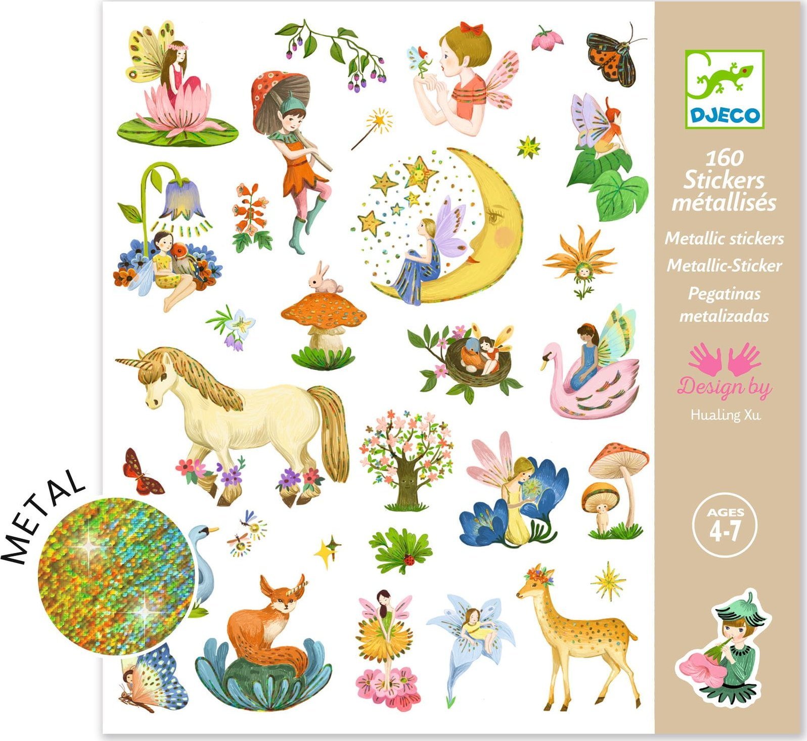 Djeco Naklejki metaliczne Fantazja Djeco