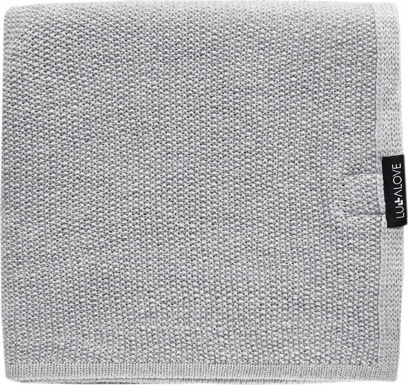 LullaLove Kocyk-otulacz merino PREMIUM - szary, gray mist Lullalove
