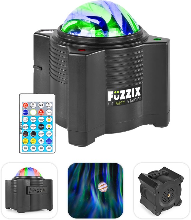 Półkula Projektor Aurora Galactic z głośnikiem BT Fuzzix one size