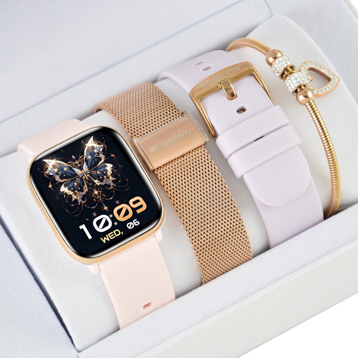 Zestaw damski z zegarek SMARTWATCH Rubicon RG + bransoletka