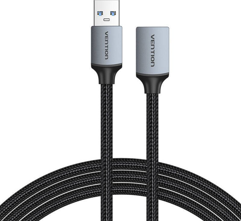 Kabel USB Vention USB-A - USB-A 1 m Czarny (CBLHF)
