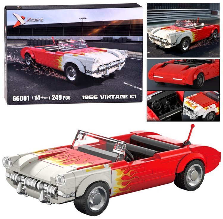 Klocki konstrukcyjne samochód klasyk hot rod Roadster 249ele ZA5817 EDUKAMP