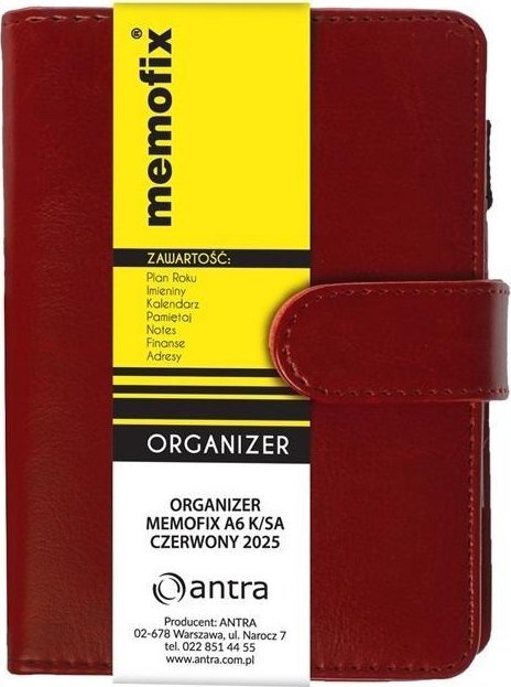 Organizer Memofix A6 K/SA czerwony EDUKAMP