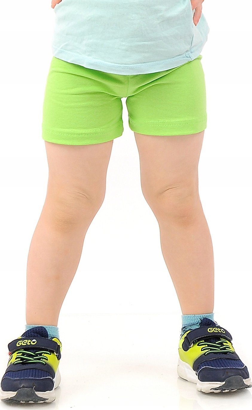 Krótkie spodenki chłopięce Kolarki dziecięce Getry 1/2 Szorty Limonkowe 104