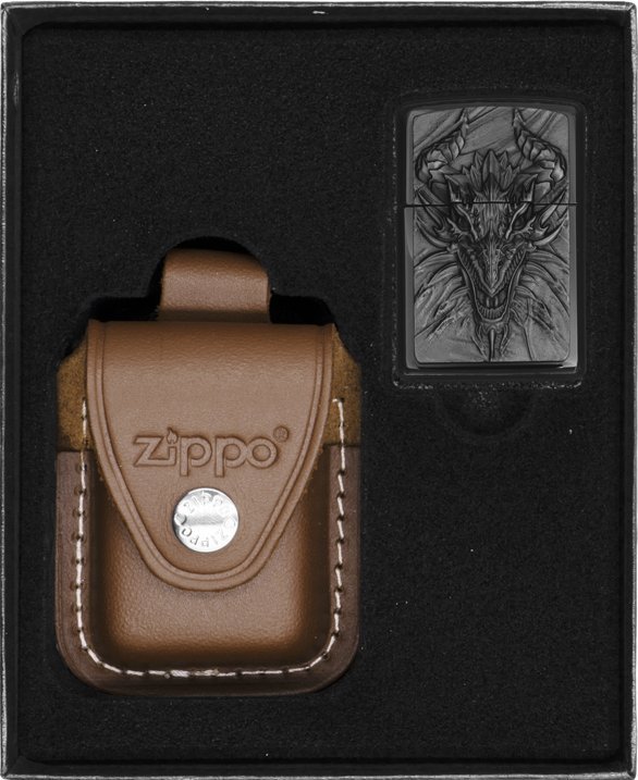 Zestaw ZIPPO Zapalniczka METAL DRAGON Prezentowy No2