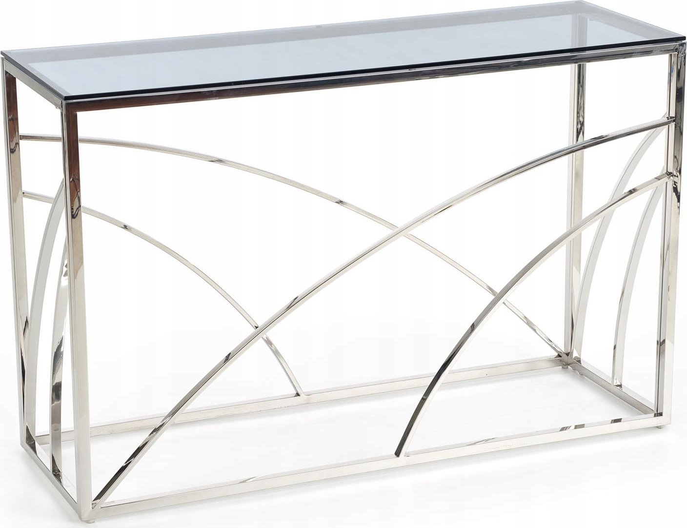 Halmar KN5 KOSOLKA, STELAŻ - SREBRNY, SZKŁO - DYMIONY (1P=1SZT)