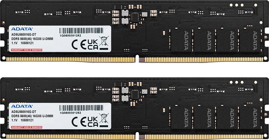 Pamięć ADATA DDR5, 32 GB, 5600MHz, CL46 (AD5U560016G-DT)