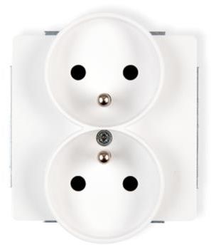 Karlik Gniazdo Deco, moduł biały 2X - DGPR-2z