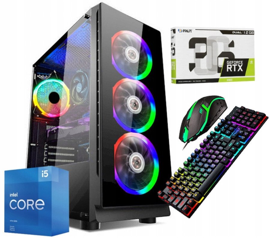 PC do gier Intel i5 RTX3060 Dual 12GB