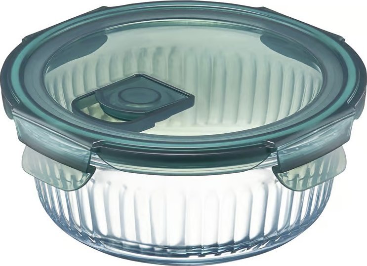 Dajar Pojemnik szklany 400 ml na żywność okrągły Rillet AMBITION