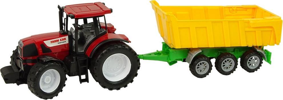 Lean Sport Traktor Czerwony Wywrotka Żółta Ciągnik 50 cm