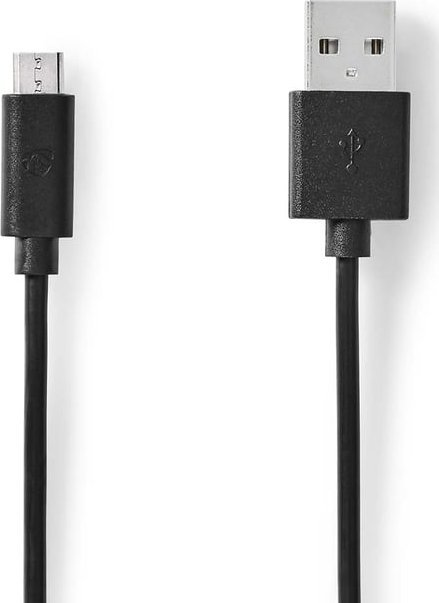 Kabel USB Nedis USB-A - micro-B 2 m Czarny (CCGL60500BK20)
