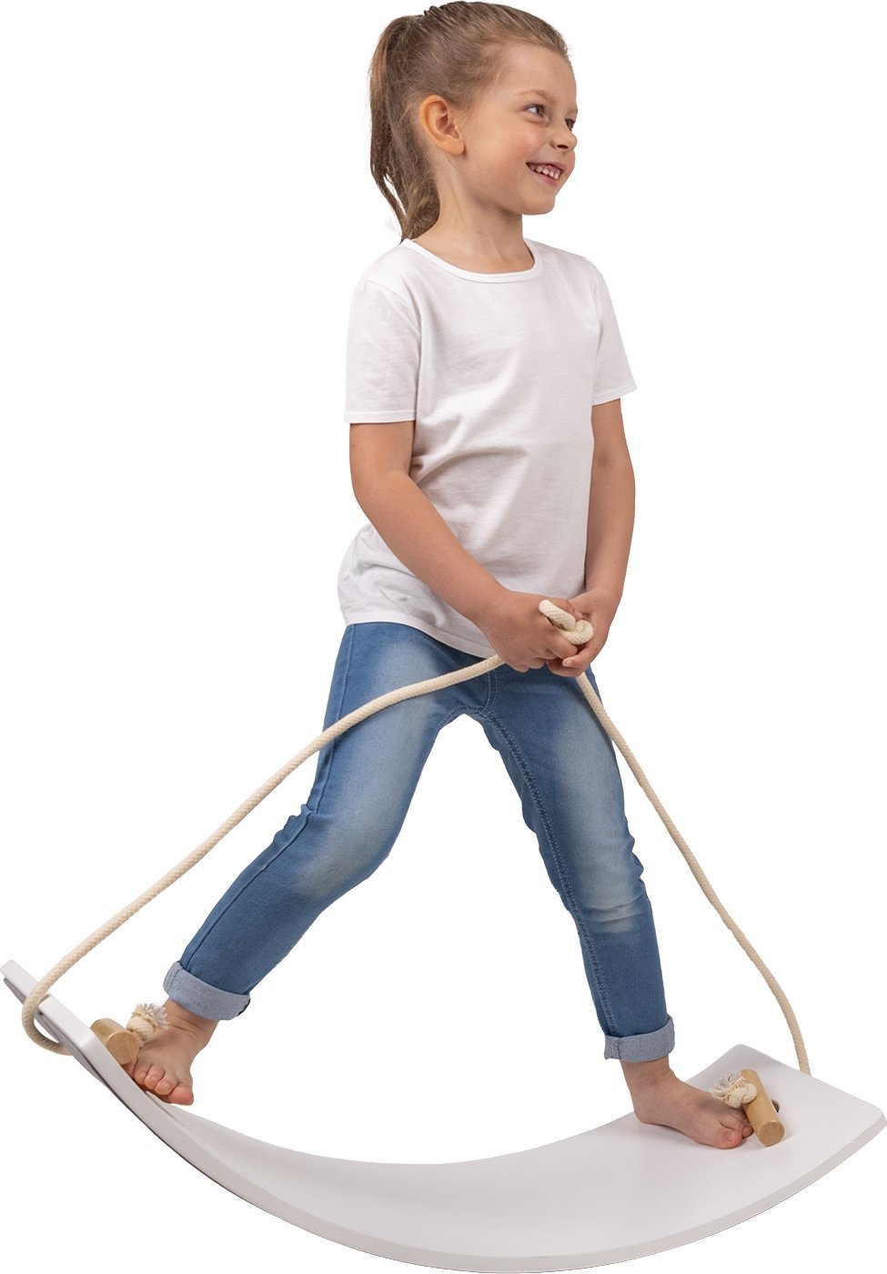 KiddyMoon KiddyMoon Deska balansująca BB-004 white 83x29,5x1,7 Zabawka sportowa