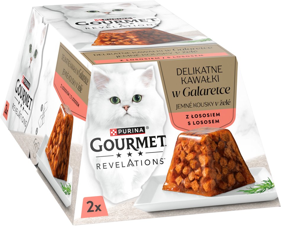 PURINA GOURMET REVELATIONS Łosoś w galaretce 2X57g